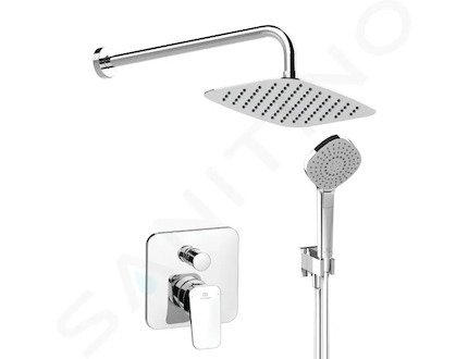 Ideal Standard CeraPlan New - Sprchový set s baterií pod omítku, s tělesem, 3 proudy, 30x20 cm, chrom BD194AA