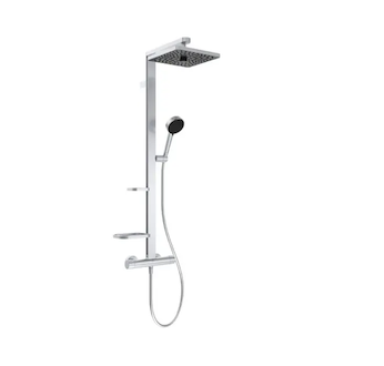 Ideal Standard Ceratherm ALU+ - Sprchový set s termostatem, 26x26 cm, 2 proudy, stříbrná BE210SI