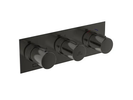 Ideal Standard Ceratherm C100 - Termostatická sprchová baterie pod omítku, pro 3 spotřebiče, s tělesem, Magnetic Grey A7664A5