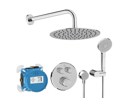 Ideal Standard CeraTherm Navigo - Sprchový set s termostatem pod omítku, s tělesem, 3 proudy, průměr 25 cm, chrom A7771AA
