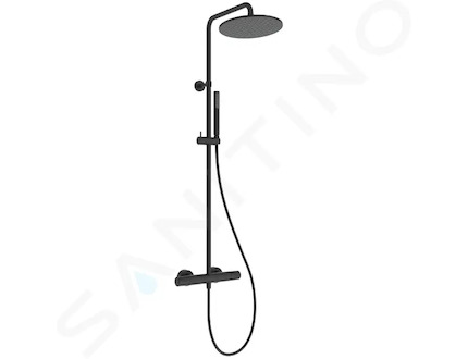 Ideal Standard Ceratherm T25 - Sprchový set s termostatem, průměr 25 cm, hedvábná černá A8489XG