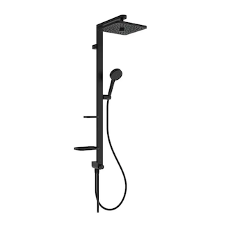 Ideal Standard CeraTwist ALU+ - Sprchový set bez baterie, 26x26 cm, 2 proudy, hedvábná černá BE213XG