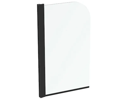 Ideal Standard Connect 2 - Vanová zástěna 80x140 cm, černá/čiré sklo T9924V3
