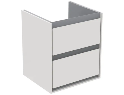 Ideal Standard Connect Air - Umyvadlová skříňka 43x40x52 cm, lesklý bílý/matný světle šedý lak E1608KN