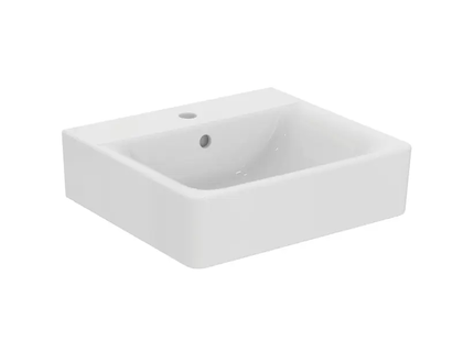 Ideal Standard Connect - Umyvadlo Cube, 50x46x18 cm, s přepadem, otvor pro baterii, bílá E713801