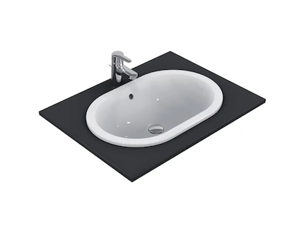 Ideal Standard Connect - Umyvadlo zápustné 62x18x41 cm, s přepadem, bílá E504901