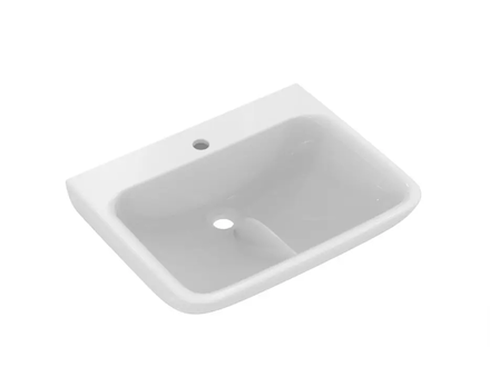 Ideal Standard Contour 21+ - Umyvadlo 60x48 cm, bez přepadu, otvor pro baterii, SmartGuard+, bílá E1604HY