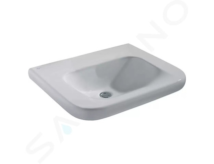 Ideal Standard Contour 21 - Umyvadlo bezbariérové 65x56 cm, bez otvoru pro baterii, bez přepadu, bílá S253401