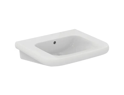 Ideal Standard Contour 21+ - Umyvadlo bezbariérové 65x56 cm, s přepadem, bez otvoru pro baterii, SmartGuard+, bílá E3623HY