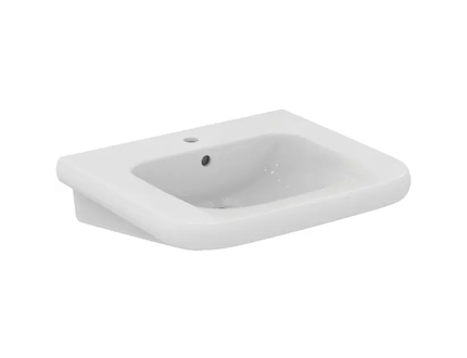 Ideal Standard Contour 21+ - Umyvadlo bezbariérové 65x56 cm, s přepadem, otvor pro baterii, SmartGuard+, bílá E3622HY