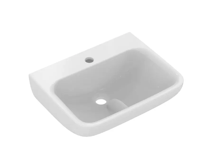 Ideal Standard Contour 21+ - Umývátko 50x40 cm, bez přepadu, otvor pro baterii, SmartGuard+, bílá E1603HY