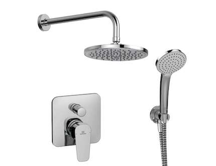 Ideal Standard Esla - Sprchový set s baterií pod omítku, s tělesem, průměr 20 cm, chrom bd577AA