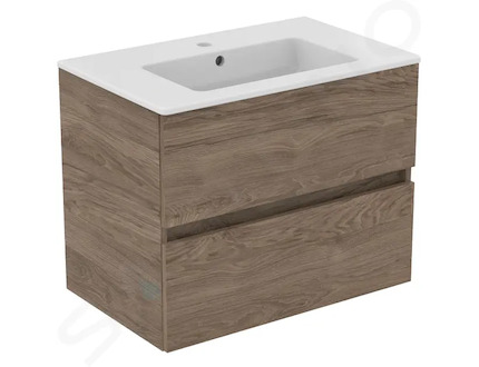 Ideal Standard Eurovit+ - Skříňka s umyvadlem, 55x70x44 cm, 2 zásuvky, ořech R0573Y9