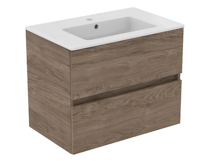 Ideal Standard Eurovit+ - Skříňka s umyvadlem, 55x70x44 cm, 2 zásuvky, ořech R0573Y9
