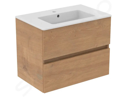 Ideal Standard Eurovit+ - Skříňka s umyvadlem, 55x70x44 cm, 2 zásuvky, přírodní dub R0573Y8