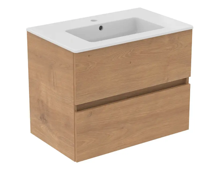 Ideal Standard Eurovit+ - Skříňka s umyvadlem, 55x70x44 cm, 2 zásuvky, přírodní dub R0573Y8