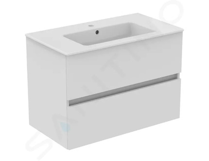 Ideal Standard Eurovit+ - Skříňka s umyvadlem, 55x80x44 cm, 2 zásuvky, lesklá bílá R0574WG