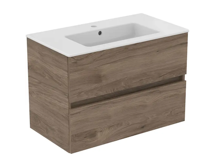 Ideal Standard Eurovit+ - Skříňka s umyvadlem, 55x80x44 cm, 2 zásuvky, ořech R0574Y9