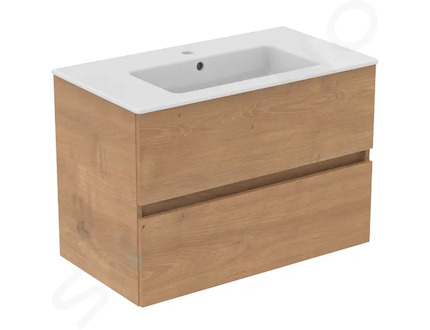 Ideal Standard Eurovit+ - Skříňka s umyvadlem, 55x80x44 cm, 2 zásuvky, přírodní dub R0574Y8