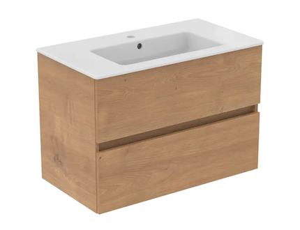 Ideal Standard Eurovit+ - Skříňka s umyvadlem, 55x80x44 cm, 2 zásuvky, přírodní dub R0574Y8