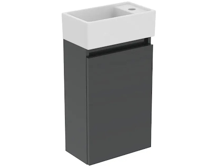 Ideal Standard Eurovit+ - Skříňka s umývátkem, 55x35x20 cm, 1 dvířka, tmavě šedá R0569TI