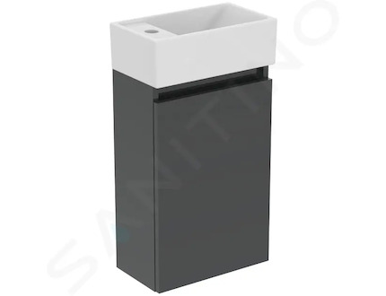 Ideal Standard Eurovit+ - Skříňka s umývátkem, 55x35x20 cm, 1 dvířka, tmavě šedá R0570TI