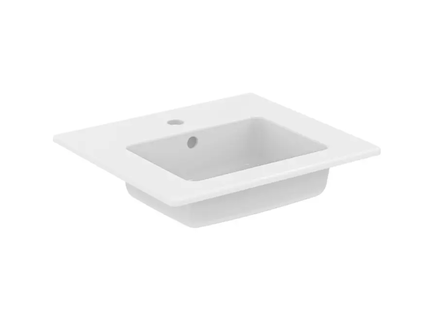 Ideal Standard Eurovit - Umyvadlo 51x45 cm, s přepadem, s otvorem na baterii, bílá E109901