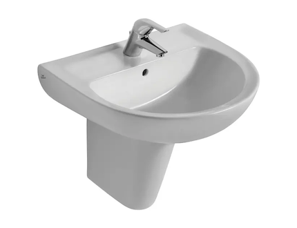 Ideal Standard Eurovit - Umyvadlo 65x48x22 cm, s přepadem, 1 otvor pro baterii, bílá V134001