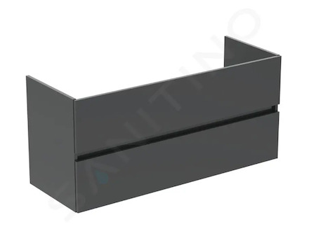 Ideal Standard Eurovit - Umyvadlová skříňka, 55x120x44 cm, 2 zásuvky, lesklá šedá R0266TI