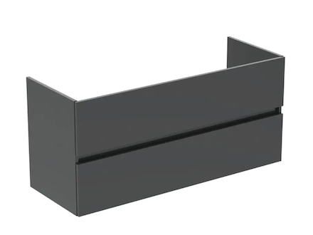 Ideal Standard Eurovit+ - Umyvadlová skříňka, 55x120x44 cm, 2 zásuvky, lesklá šedá R0266TI