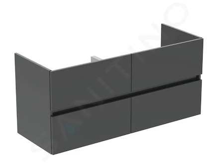 Ideal Standard Eurovit - Umyvadlová skříňka, 55x120x44 cm, 4 zásuvky, lesklá šedá R0267TI