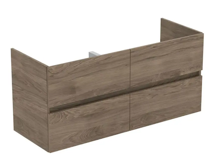 Ideal Standard Eurovit+ - Umyvadlová skříňka, 55x120x44 cm, 4 zásuvky, ořech R0267Y9