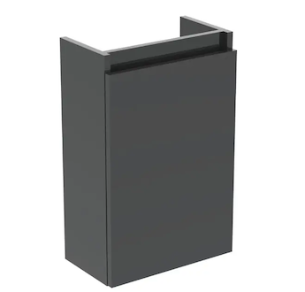 Ideal Standard Eurovit+ - Umyvadlová skříňka, 55x35x20 cm, 1 dvířka, panty L/P, lesklá šedá R0271TI