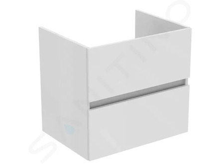 Ideal Standard Eurovit - Umyvadlová skříňka, 55x60x44 cm, 2 zásuvky, lesklá bílá R0259WG