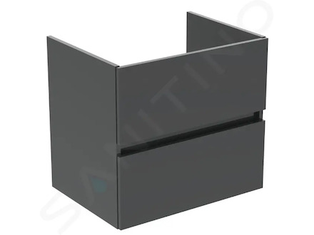 Ideal Standard Eurovit - Umyvadlová skříňka, 55x60x44 cm, 2 zásuvky, lesklá šedá R0259TI