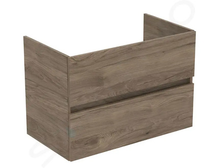 Ideal Standard Eurovit - Umyvadlová skříňka, 55x80x44 cm, 2 zásuvky, ořech R0263Y9