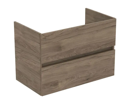 Ideal Standard Eurovit+ - Umyvadlová skříňka, 55x80x44 cm, 2 zásuvky, ořech R0263Y9