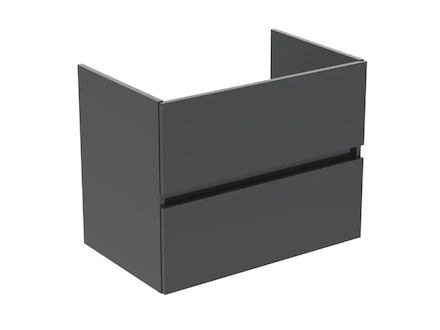 Ideal Standard Eurovit+ - Umyvadlová skříňka, 70x55x44 cm, 2 zásuvky, tmavě šedá R0261TI