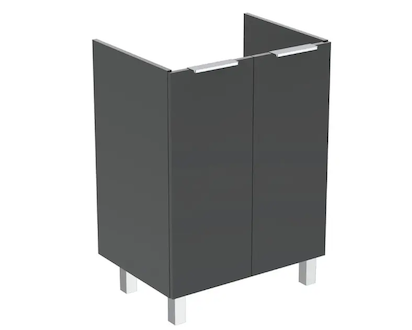 Ideal Standard Eurovit+ - Umyvadlová skříňka, 84x60x44 cm, 2 dvířka, panty L/P, lesklá šedá R0258TI