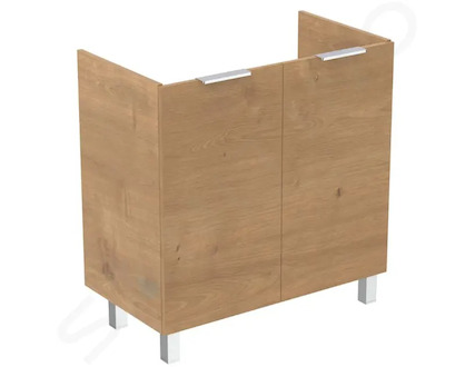 Ideal Standard Eurovit - Umyvadlová skříňka, 84x80x44 cm, 2 dvířka, panty L/P, dub R0262Y8