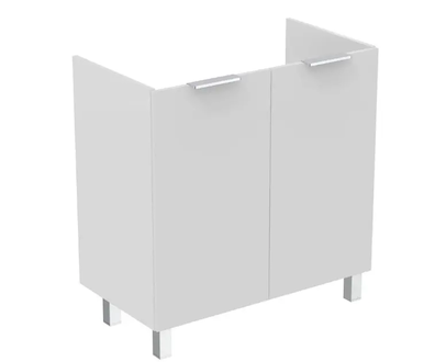 Ideal Standard Eurovit+ - Umyvadlová skříňka, 84x80x44 cm, 2 dvířka, panty L/P, lesklá bílá R0262WG
