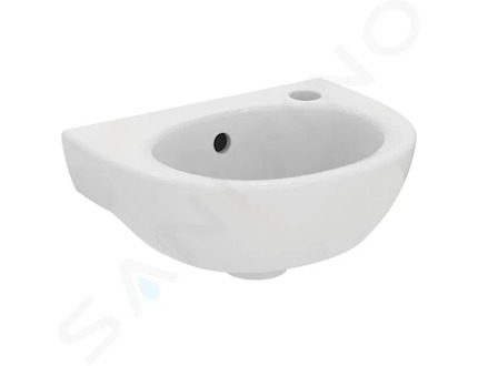 Ideal Standard Eurovit - Umývátko 35x26 cm, s přepadem, otvor pro baterii vpravo, bílá E871601
