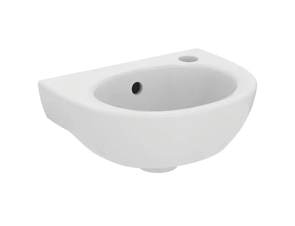 Ideal Standard Eurovit - Umývátko 35x26 cm, s přepadem, otvor pro baterii vpravo, bílá E871601