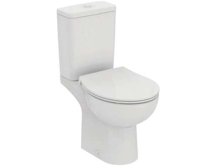 Ideal Standard Eurovit - WC kombi se sedátkem SoftClose, vario odpad, spodní napouštění, RimLS+, bílá W007301