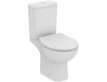 Ideal Standard Eurovit - WC kombi se sedátkem SoftClose, vario odpad, spodní napouštění, RimLS+, bílá W007301