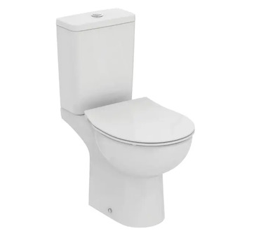 Ideal Standard Eurovit+ - WC kombi se sedátkem SoftClose, vario odpad, spodní napouštění, RimLS+, bílá W007501