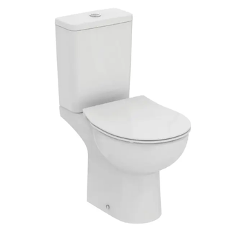 Ideal Standard Eurovit+ - WC kombi se sedátkem SoftClose, vario odpad, spodní napouštění, RimLS+, bílá W007501