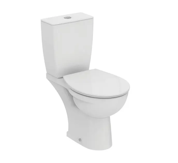Ideal Standard Eurovit - WC kombi se sedátkem SoftClose, zadní odpad, bílá W328701