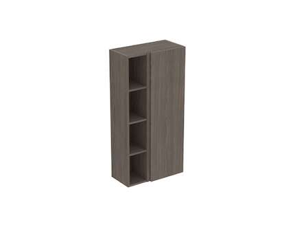 Ideal Standard Finesse - Boční skříňka, 60x30x120 cm, 1 dvířka, panty vpravo, Dark Elm E3443UR