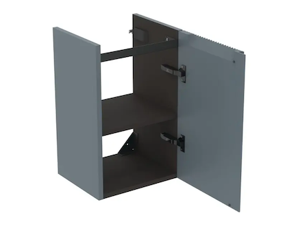 Ideal Standard Finesse - Skříňka pod umývátko, 35x31x55 cm, 1 dvířka, panty vpravo, Ribbed Matt ashblue E3403UQ